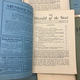 10 Issue Lot The Herald of the Star Magazine 1920s J. Krishnamurti Ojai CA Good