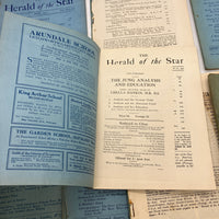 10 Issue Lot The Herald of the Star Magazine 1920s J. Krishnamurti Ojai CA Good