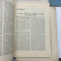 10 Issue Lot The Herald of the Star Magazine 1920s J. Krishnamurti Ojai CA Good