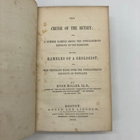 1st Ed Cruise of the Betsey & Rambles of Geologist (1858) Hugh Miller Leather HC