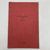 J. Krishnamurti's Talks, 1953, Verbatim Report at Ojai California Paperback Good