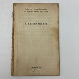 2 Lot Notes of Group Discussions at Madras w J. Krishnamurti, 1947-48, Pamphlets