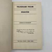 Telegram From Heaven 1942 Arnold Manoff Blacklisted Screenwriter's 1st Novel HC