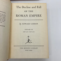 The Decline and Fall of the Roman Empire 3 Vol. Set Edward Gibbon Modern Library