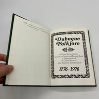 Dubuque Folklore 1776-1976 Iowa (1975) Illustrated Leather Hardcover Very Good