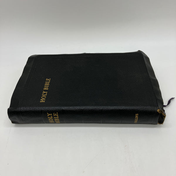 Vintage Collins Clear-Type Press KJV Holy Bible (1953) UK Bonded Leather Good