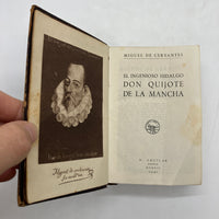 Don Quijote Spanish Language (1942) Miguel de Cervantes M. Aguilar Leather Good