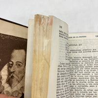Don Quijote Spanish Language (1942) Miguel de Cervantes M. Aguilar Leather Good