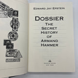 Dossier Secret History of Armand Hammer (1996) Edward Jay Epstein HC Acceptable