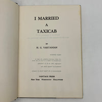 Signed First Edition I Married a Taxicab (1961) HG Vartanian Detroit MI HC Good