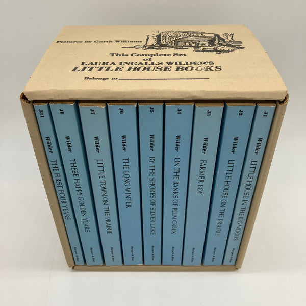 Little House 9 Book Complete Set (1971) Laura Wilder PB Harper Trophy Very Good