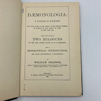 Daemonologia Edward Fairfax & Witchcraft 1882 William Grainge ExLib Facsimile HC