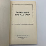 First Edition It's All Zoo (1968) Gerald Browne Hardcover Dust Jacket Good