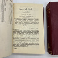 Letters of Percy Bysshe Shelley Vols. 1 & 2 (1914) Roger Ingpen UK HC Set Good