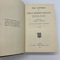 Letters of Percy Bysshe Shelley Vols. 1 & 2 (1914) Roger Ingpen UK HC Set Good