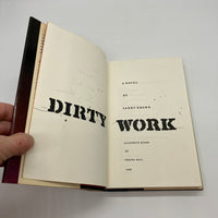 Signed Dirty Work Larry Brown with Letter to Reviewer 1989 First Edition HC Good