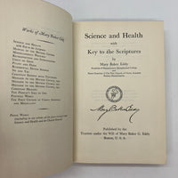 Science and Health with Key to Scriptures (1934) Mary Baker Eddy HC Dust Jacket