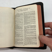 1920 Oxford KJV Bible Leather Gifted Robert Darragh Masonry Initiation Very Good