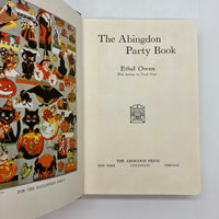 The Abingdon Party Book (1937) Ethel Owen Illustrated HC Party Games Very Good