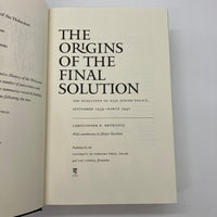 The Origins of the Final Solution (2004) Christopher Browning WW2 Hardcover DJ Very Good