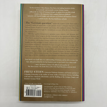 Five Germanys I Have Known (2007) Fritz Stern History Memoir PB Good
