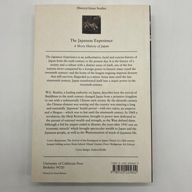 The Japanese Experience: A Short History (1999) W.G. Beasley Paperback Very Good