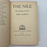 The Nile Life-Story of a River 1937 Emil Ludwig HC with Large Fold-Out Map Good