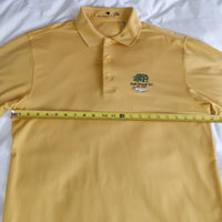 Monterey Club Dry Swing Golf Polo Shirt Mens Medium Polyester Yellow Oak Island