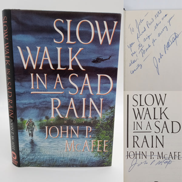 Signed Twice John McAfee Slow Walk in a Sad Rain 1993 HC Very Good First Edition