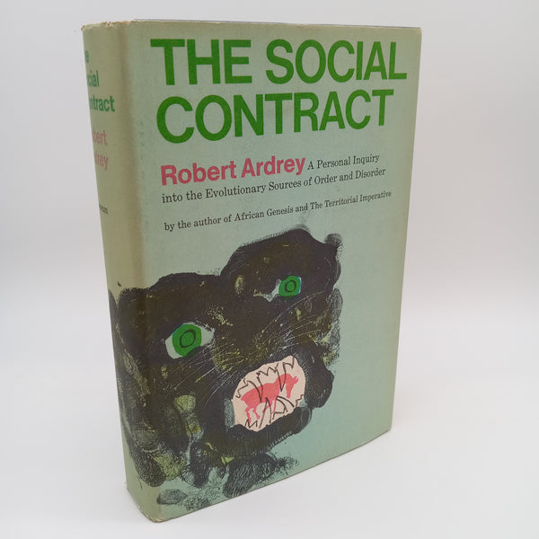 The Social Contract 1970 Robert Ardrey Sociology Science Hardcover DJ Very Good