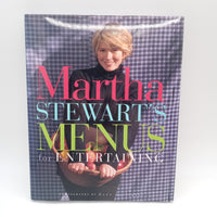 Signed Martha Stewart Menus for Entertaining (1994) Hardcover Good First Edition