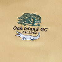 Monterey Club Dry Swing Golf Polo Shirt Mens Medium Polyester Yellow Oak Island