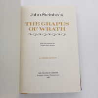 The Grapes of Wrath 1980 Steinbeck Franklin Worlds Best Loved Leather HC w Notes