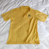 Monterey Club Dry Swing Golf Polo Shirt Mens Medium Polyester Yellow Oak Island