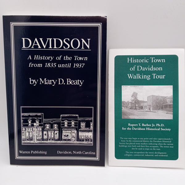 Davidson A Town History 1979 Mary Beaty VG w 18pg Pamphlet Historic Walking Tour