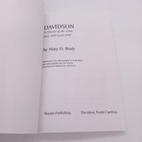 Davidson A Town History 1979 Mary Beaty VG w 18pg Pamphlet Historic Walking Tour