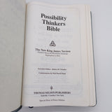 Holy Bible Possibility Thinkers Edition (1984) Nelson NKJV Blue Bonded Leather