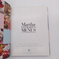 Signed Martha Stewart Menus for Entertaining (1994) Hardcover Good First Edition