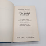 The Social Contract 1970 Robert Ardrey Sociology Science Hardcover DJ Very Good